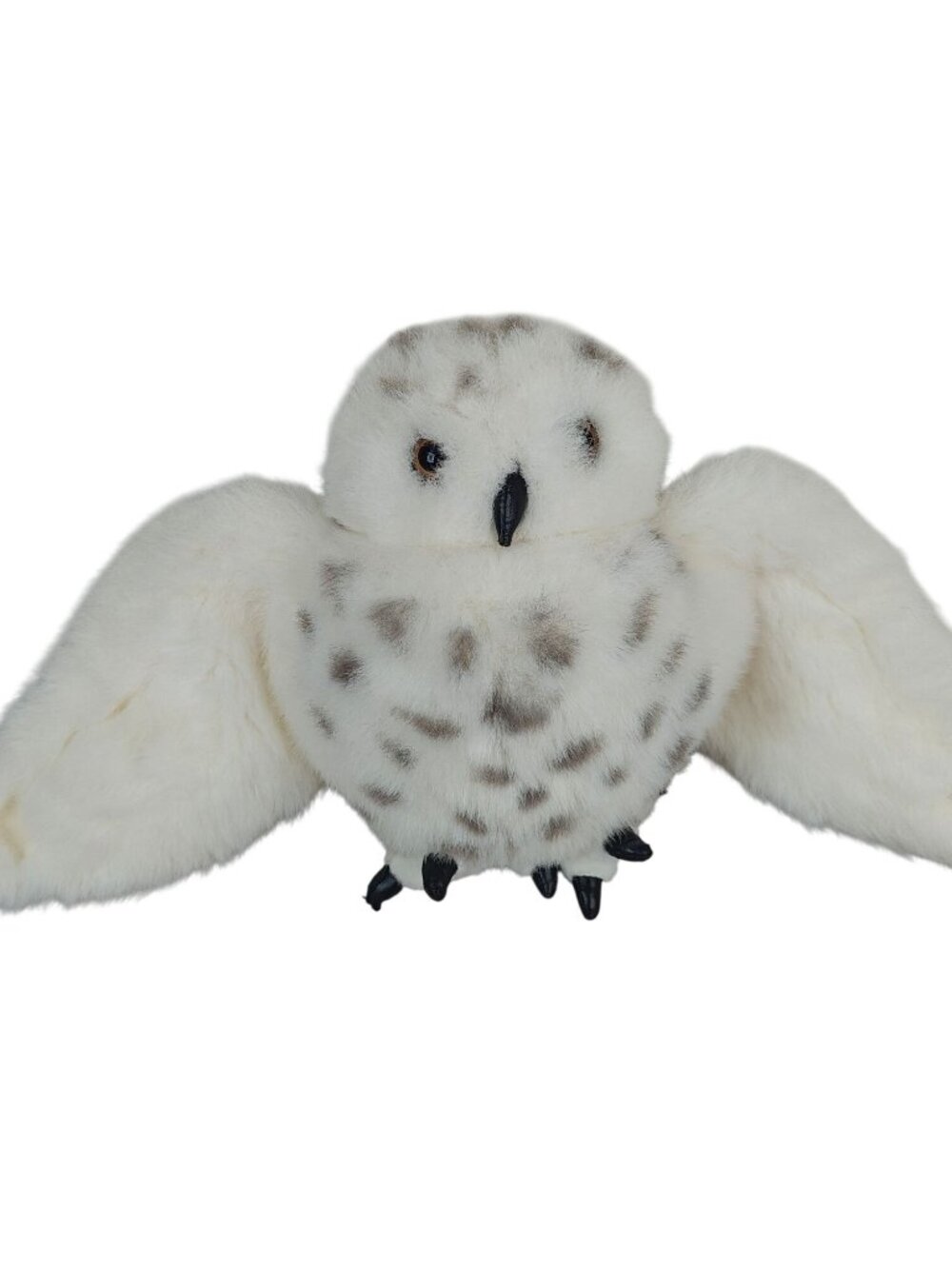Folkmanis Snowy Owl Hand Puppet Soft Plush Realistic Spotted White 12”